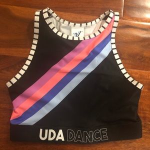 NWOT UDA Dance Crop Sports Bra Top Varsity
